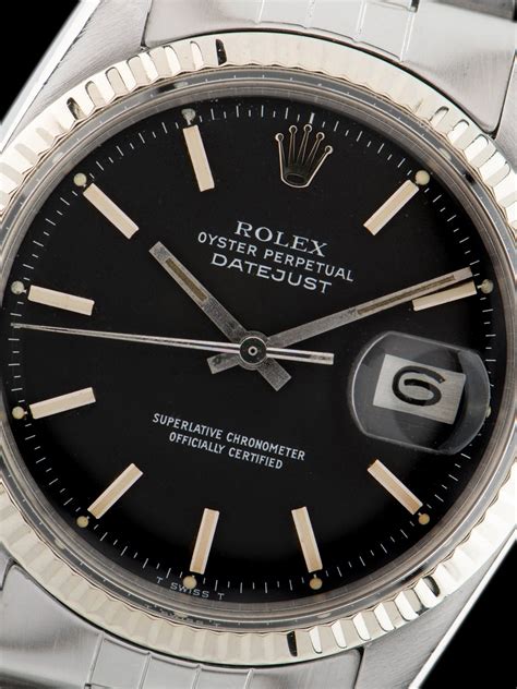 rolex datejust 1601 matt black dial|rolex oyster perpetual datejust 1601.